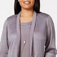 R & M Richards Women's Plus Size Shift Dress & Metallic Jacket Silver Size 20W