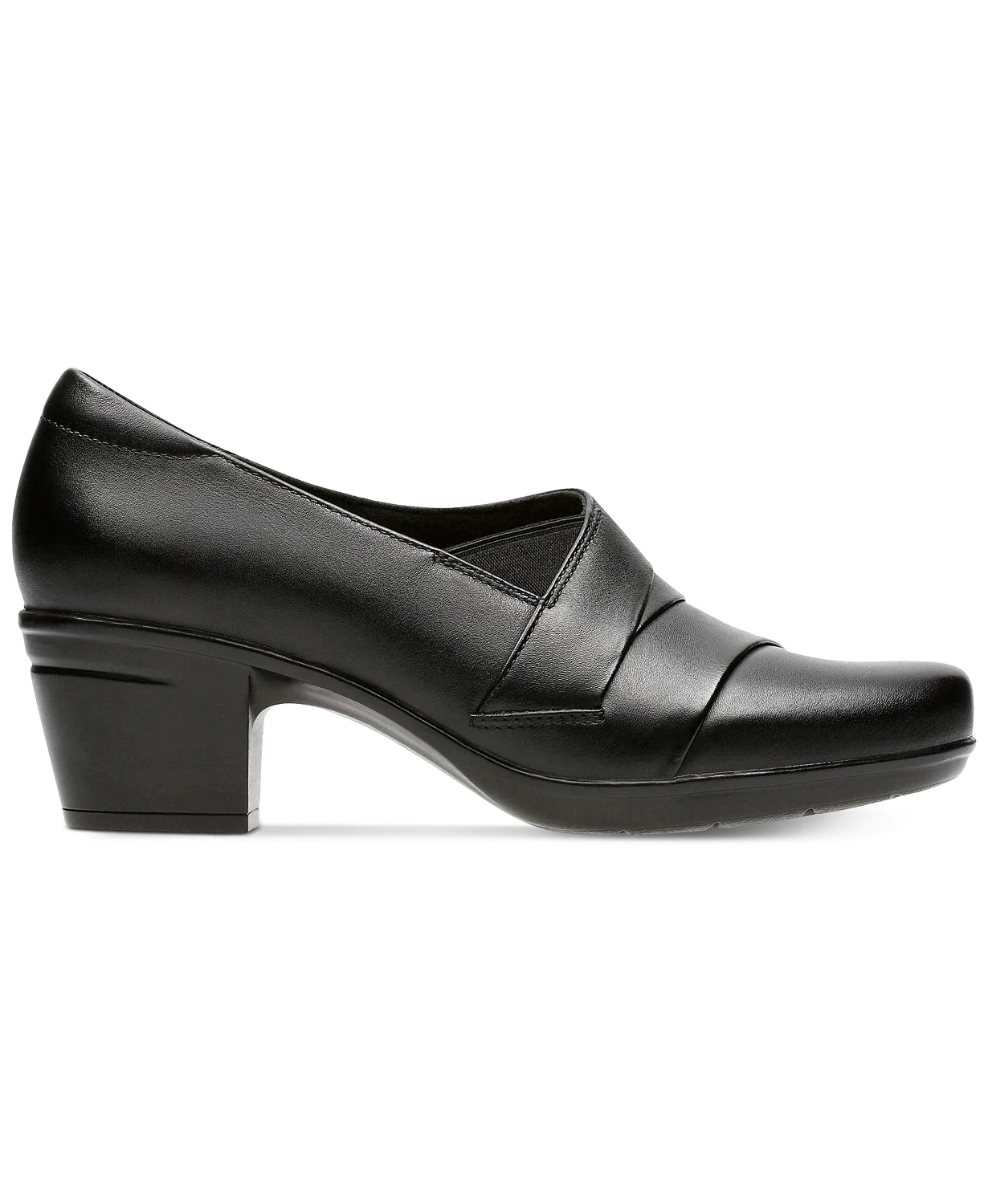 Clarks Collection Women's Emslie Warbler Leather Shooties Shoes Black Size 7.5 M