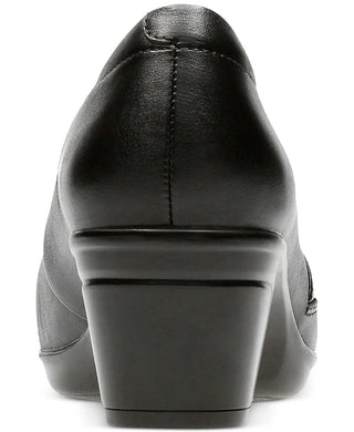 Clarks Collection Women's Emslie Warbler Leather Shooties Shoes Black Size 7.5 M