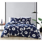 Marimekko Unikko Cotton Blue Indigo Duvet Cover Set