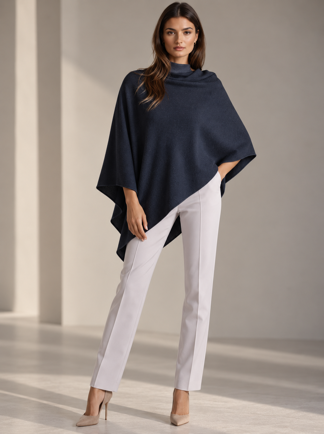 Poncho - Charcoal Gray