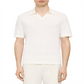 Theory Brenan Short Sleeve Open Collar Polo Shirt White Size XS