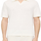Theory Brenan Short Sleeve Open Collar Polo Shirt White Size XS