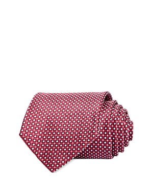 The Men's Store at Bloomingdale's Floral Grid Silk Classic Tie Red Size One Size