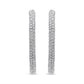 18K White Gold 2 1/3 Cttw Pave Set Diamond Semi Eternity Leverback Hoop Earrings (F-G Color, VS1-VS2 Clarity)