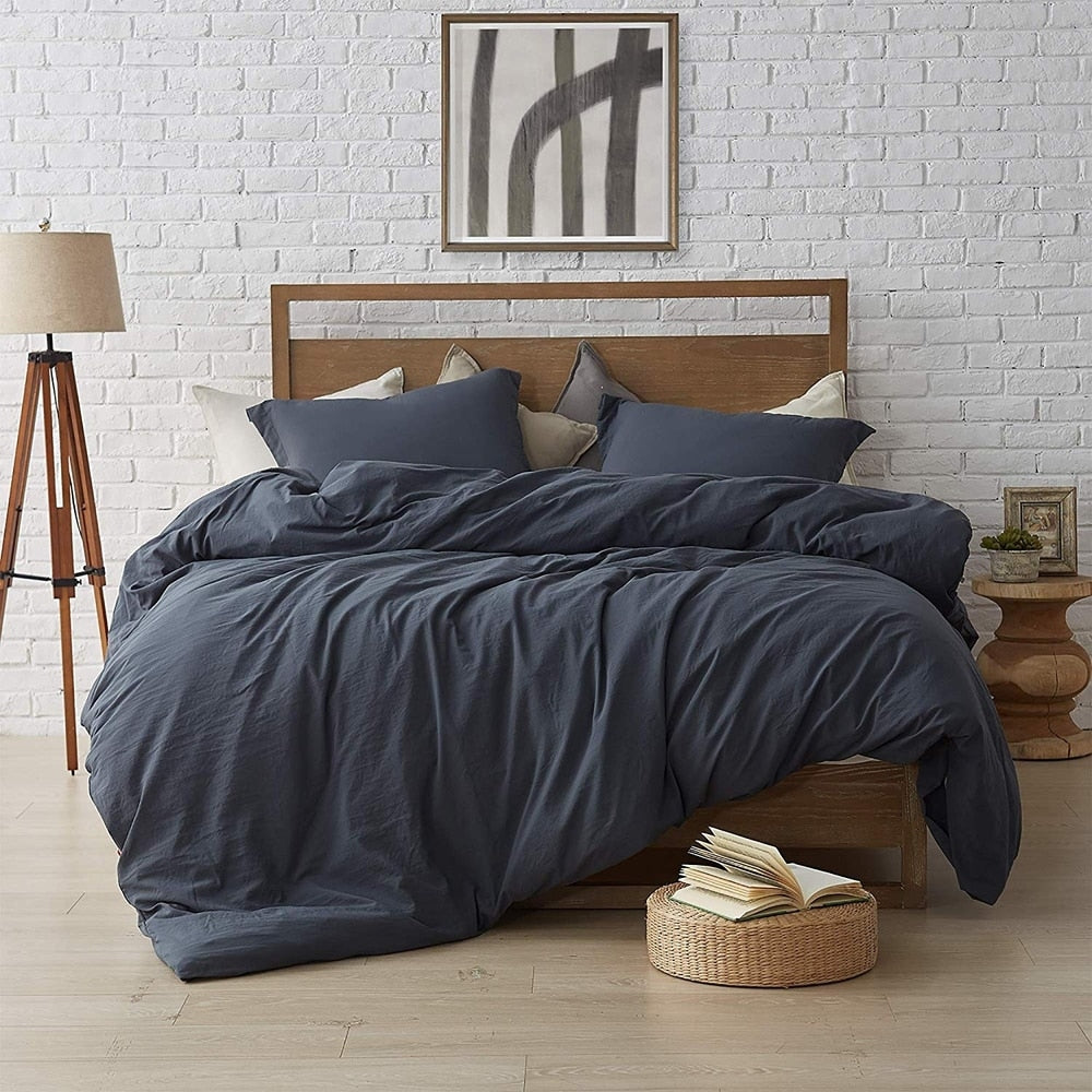 Natural Loft Oversized Comforter Set  Faded Black