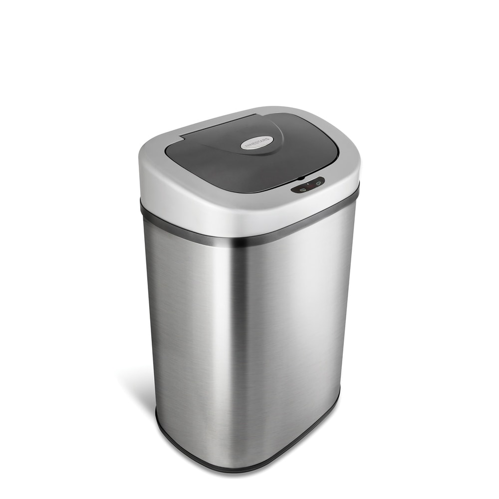 NINESTARS Motion Sensor Stainless Steel Trashcan  211 Gallon