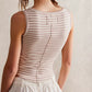 Free People Kate Stripe Tee Gray Size XS