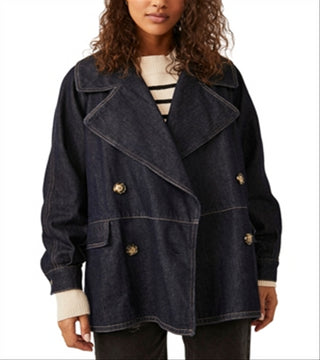 Free People Denim Car Coat Size M