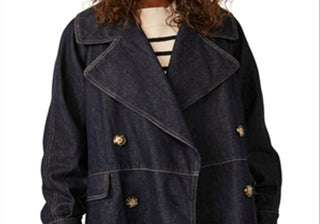 Free People Denim Car Coat Size M