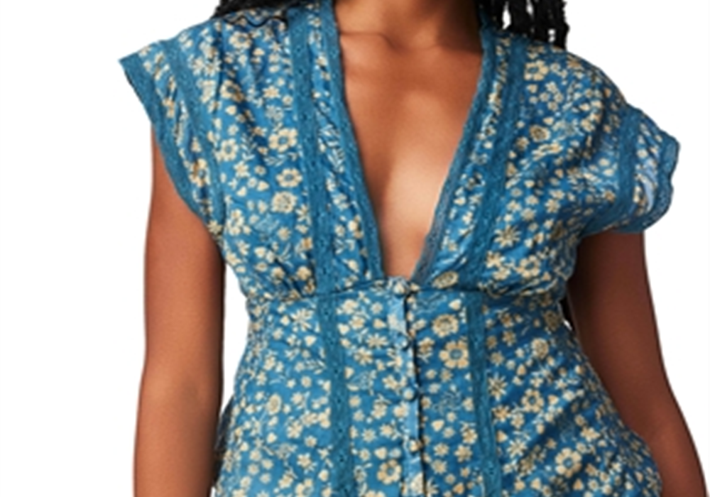 Free People Landy Printed Top Size XS