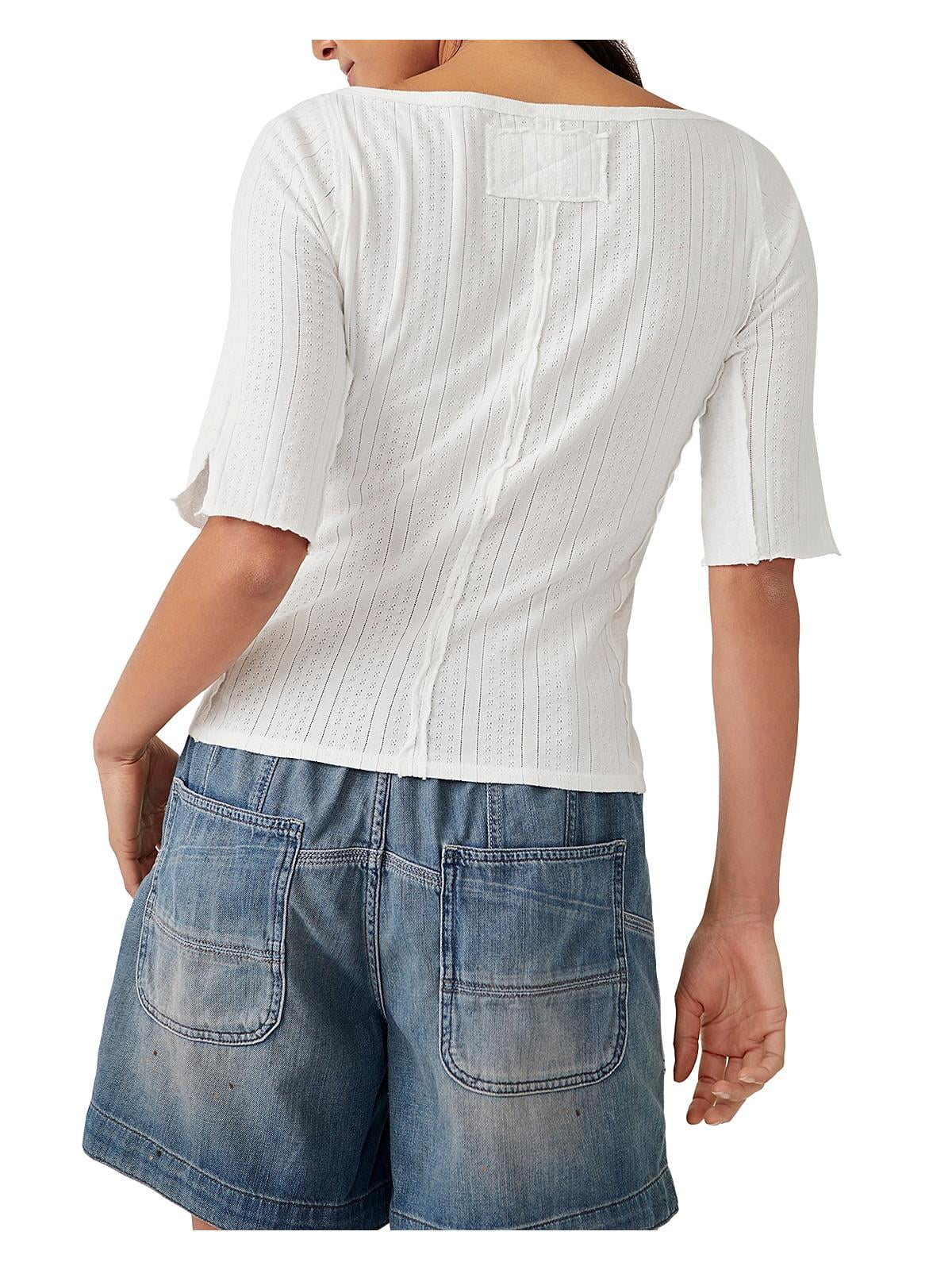 Free People Sweet and Salty Tee White Size S