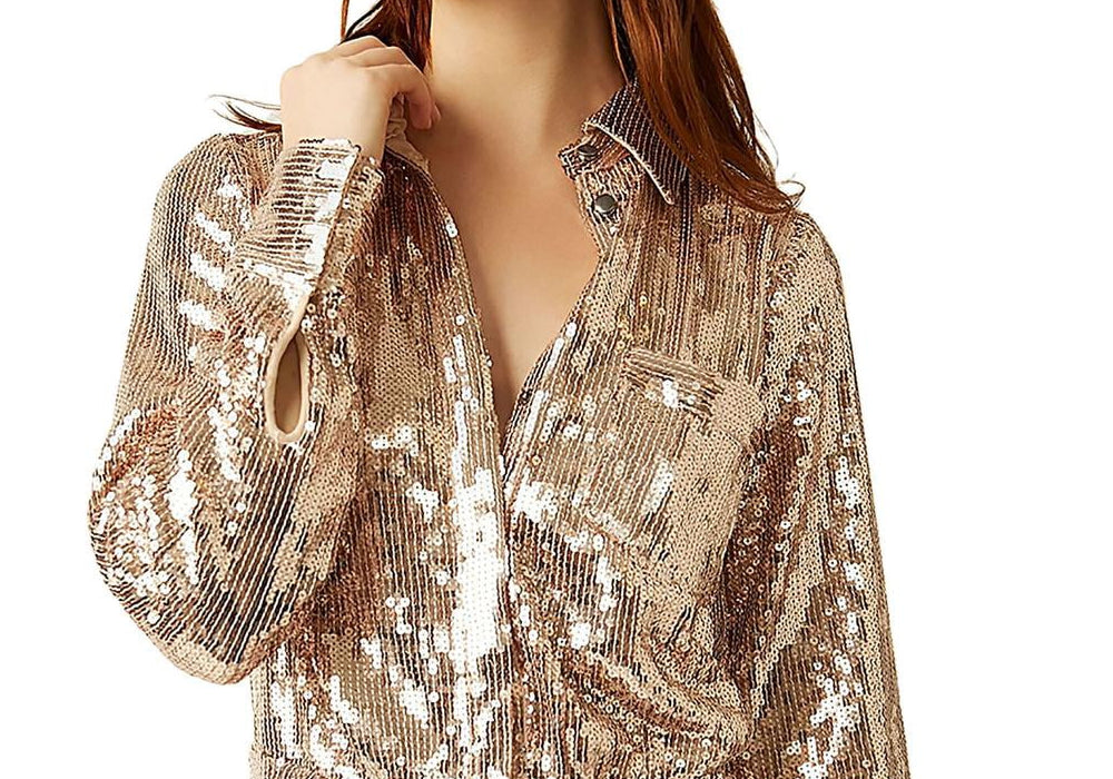Free People Sophie Sequin Mini Dress Yellow
