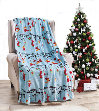 Christmas Blanket Cozy Festive Holiday Throw Blanket 50" x 60"