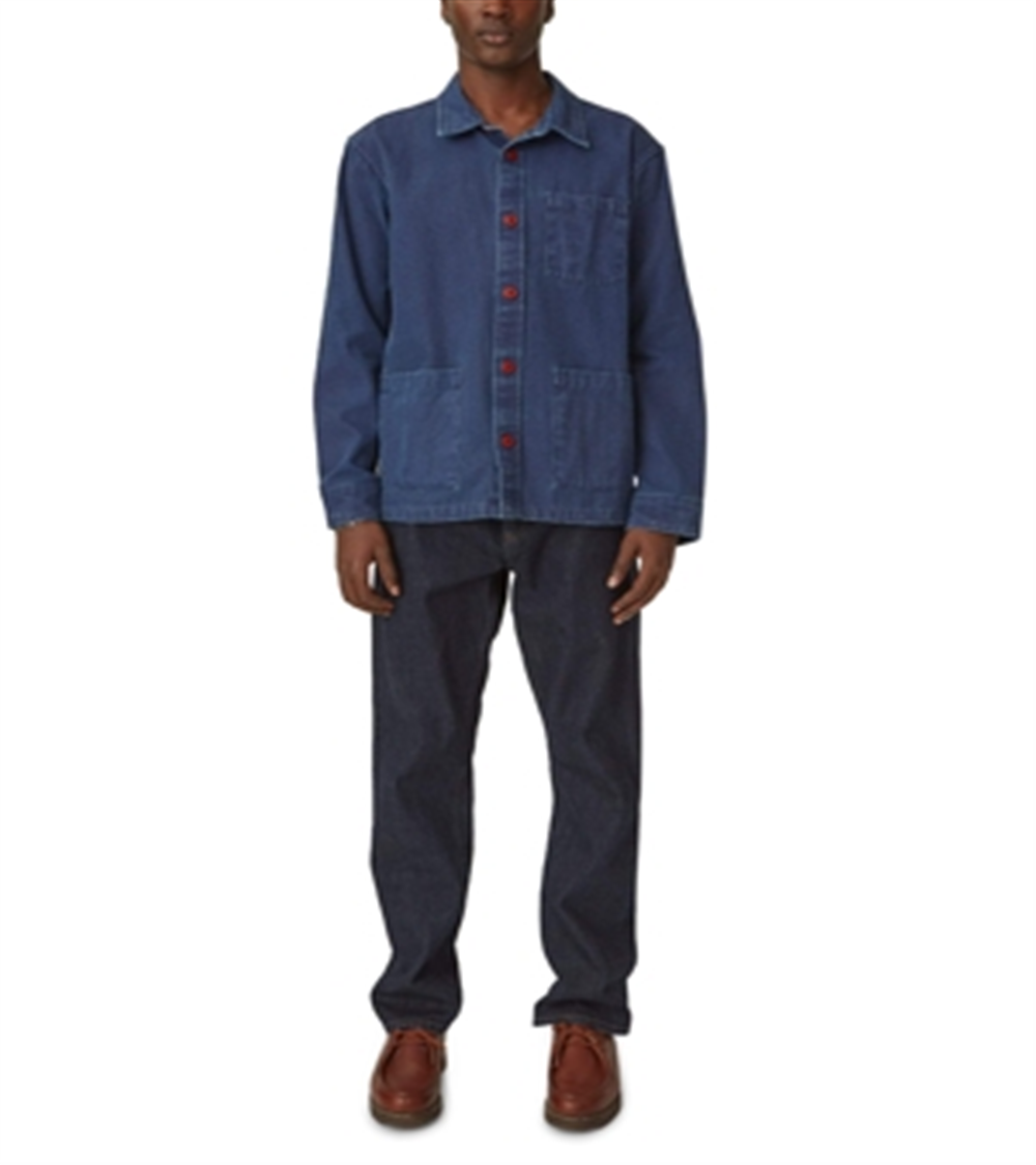 Corridor Cotton Duck Dyed Shirt Jacket Navy Size M