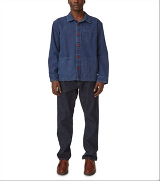 Corridor Cotton Duck Dyed Shirt Jacket Navy Size M