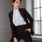 Black Pinstripes Suit Pants – Women’s Tailored Office Trousers