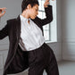 Black Pinstripes Suit Pants – Women’s Tailored Office Trousers