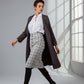 Worsted Flannel Long Trench Coat Gray Women’s Elegant Outerwear
