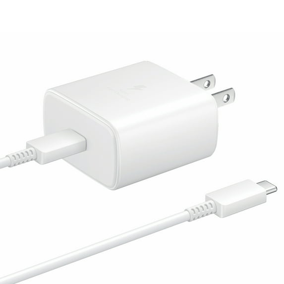 Samsung 45w PD Super Fast Wall Charger w/ USB-C to USB-C Cable - White
