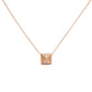 14K Yellow Gold 1/4 Cttw Diamond Matte Finished Pyramid Pendant Necklace (G-H Color, SI1-SI2 Clarity) - 18 Inches