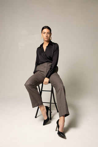 Womens Straight Leg Wool Pants – Tailored Wool Trousers