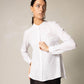 Stylish Pleated Blouse in White – Women’s Elegant Top