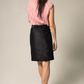 Luxe Straight Mini Skirt in Black – Women’s Chic Mini Skirt