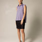 Italian Cotton Purple Sleeveless Shirt – Women’s Chic Summer Top
