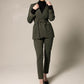 Women's Olive Blazer with Front Buttons – Tailored Blazer for Women