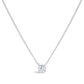 14K White Gold Floating 1/2 Cttw Lab Grown Diamond Solitaire Pendant Necklace - 18" Inches