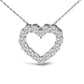 14K White Gold 1/2 Carat Lab Grown Diamond Heart Shape Pendant Necklace
