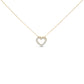 14K White Gold 1/2 Carat Lab Grown Diamond Heart Shape Pendant Necklace