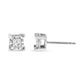 .925 Sterling Silver 1/2 Cttw Miracle Set Princess-cut Diamond Solitaire Stud Earrings (I-J Color, SI1-SI2 Clarity)