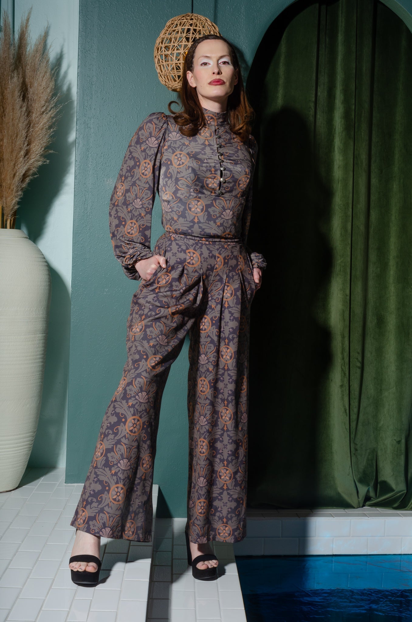 Serafina Top in Royal Woods ITY Jersey  | Laura Byrnes & Hope Johnstun