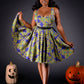 Vera Vintage Swing Dress in Daddy Cthulhu Cotton Sateen | Laura Byrnes & Hope Johnstun