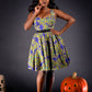 Vera Vintage Swing Dress in Daddy Cthulhu Cotton Sateen | Laura Byrnes & Hope Johnstun