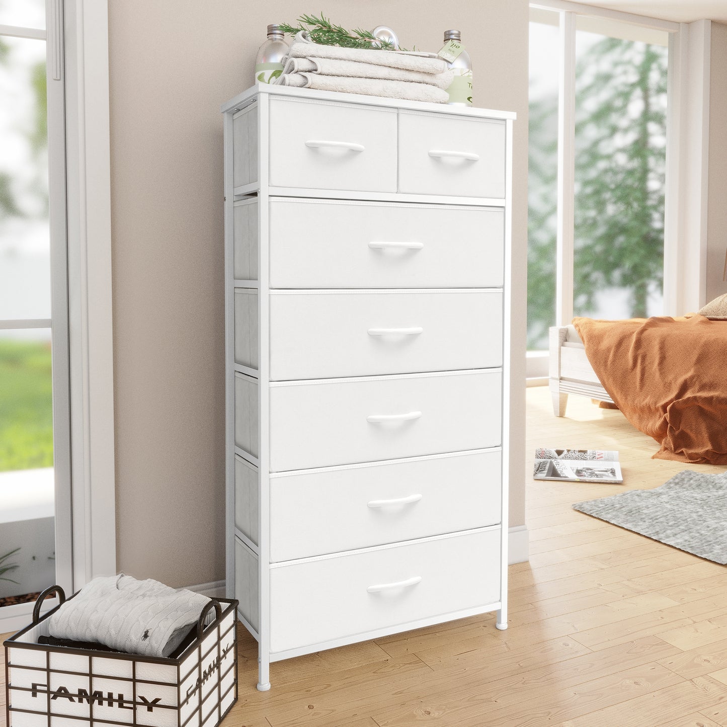 Pellebant 7Drawer Storage Tower Organizer Chest Dresser