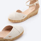 Pubol Premium Fabrics Canvas Espadrille Wedges