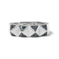 14K White Gold 1/4 Cttw Treated Blue Diamond Pyramid Band Ring (Blue Color, SI1-SI2 Clarity)- Size 7