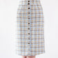 Luxe Plaid Tweed Pencil Skirt – Women’s Chic Tweed Skirt