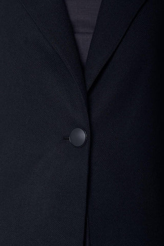 Worsted Flannel Long Trench Coat – Women’s Chic Outerwear