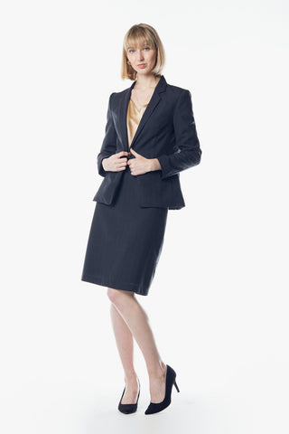 Tailoring Dark Grey Blazer – Classic Single-Breasted Blazer