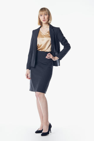 Tailoring Dark Grey Blazer – Classic Single-Breasted Blazer