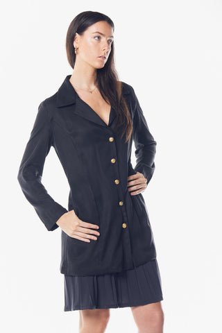 Grace Long Blazer Dress in Black – Women’s Tailored Blazer Dress