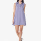 Italian Cotton Sleeveless Dress in Purple – Chic Summer Wear