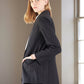 Black Pinstripes Blazer – Women’s Tailored Office Jacket
