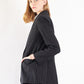 Black Pinstripes Blazer – Women’s Tailored Office Jacket