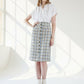 Luxe Plaid Tweed Pencil Skirt – Women’s Chic Tweed Skirt