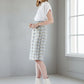 Luxe Plaid Tweed Pencil Skirt – Women’s Chic Tweed Skirt